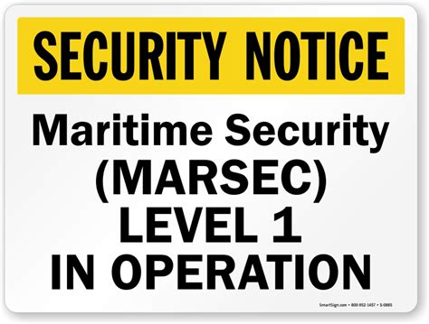 Maritime Security MARSEC Level 1 In Operation Sign, SKU: S2-0885