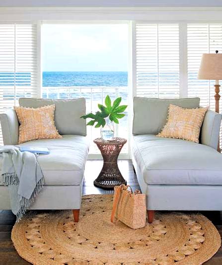 Coastal Decorating with Round Natural Fiber Rugs -Shop the Look - Completely Coastal