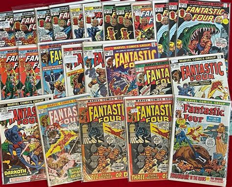 Marvel Fantastic Four Comic Book Lot W/ Keys Auction