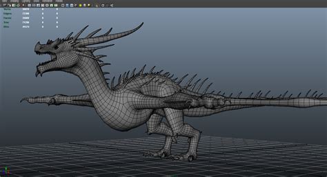 Maya Dragon Rig 3D Model