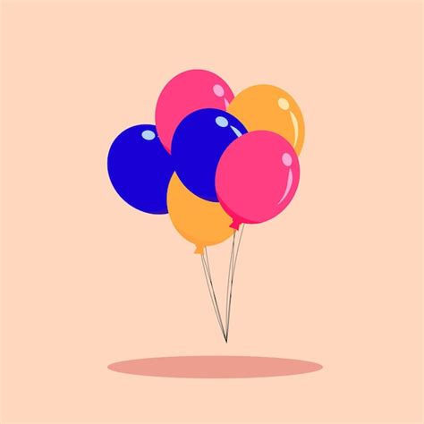 Premium Vector | Vector Illustration Happy Birthday Balloons