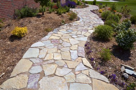 Build Your Own Natural Stone Sidewalk | Stone landscaping, Stone walkway, Diy stone walkway