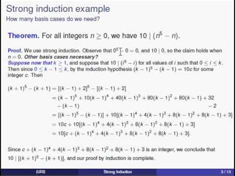 Strong Induction Examples - YouTube