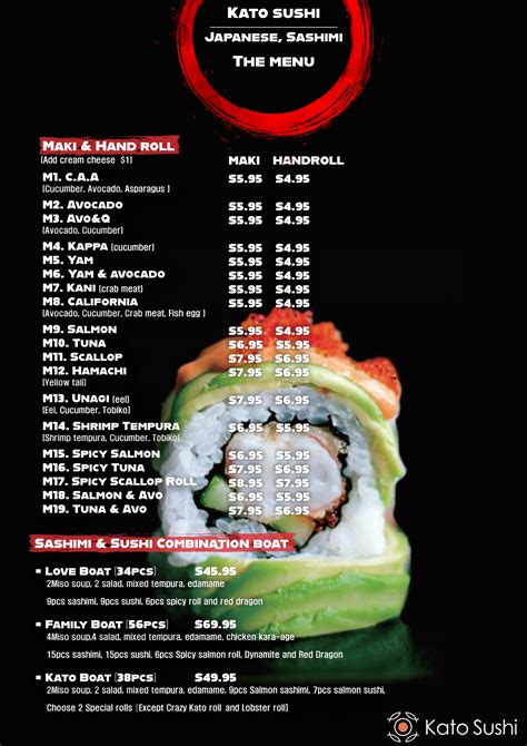 Menu – Kato Sushi