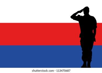 Serbia Flag Silhouette Soldier Saluting Stock Vector (Royalty Free) 113470687 | Shutterstock
