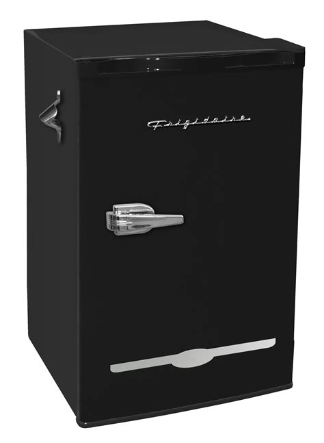 Frigidaire 3.2 Cu Ft Retro Mini Fridge With Side Bottle Opener, Black – BrickSeek