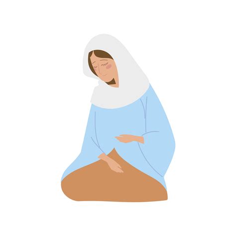 nativity holy mary praying icon design on white background 4100370 ...