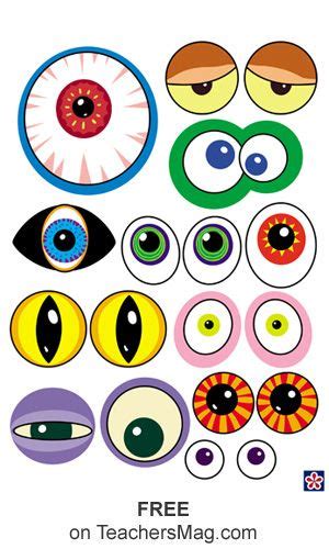 Free Printable Monster Eyes and Mouths | Monster craft, Monster crafts, Halloween preschool