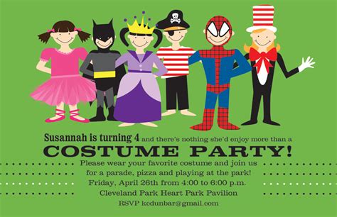 Costume Party Invitation Template