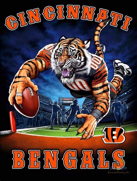 Cincinnati Bengals NFL Diamond Painting - 50x60cm / Full Square Drill ...