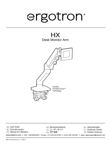 Ergotron 45-475-026 HX Desk Monitor Arm Installation manual | Manualzz