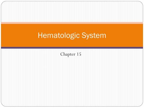 PPT - Hematologic System PowerPoint Presentation, free download - ID ...