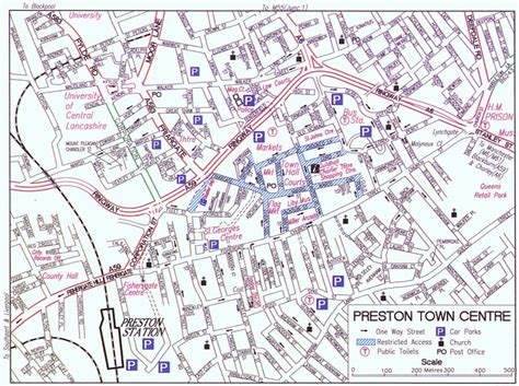 Preston Town Centre Map