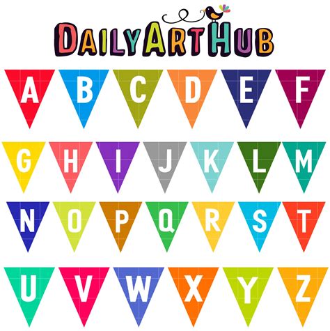 Bunting Alphabet Clip Art Set – Daily Art Hub – Free Clip Art Everyday Free Clip Art, Digital ...