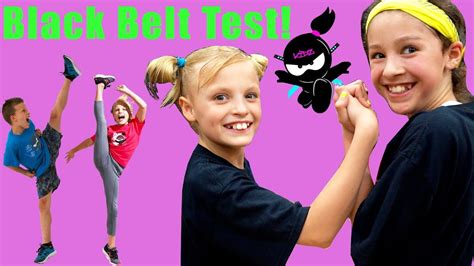 Paxton and Payton Test for Black Belt! Ninja Kidz - YouTube