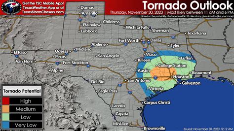 Southeast Texas Faces Conditional Tornado Risk Today