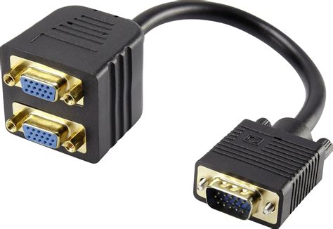 VGA Splitter-cable 20 cm black | Conrad.com