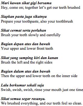 Tooth-brushing intervention song lyrics. | Download Scientific Diagram