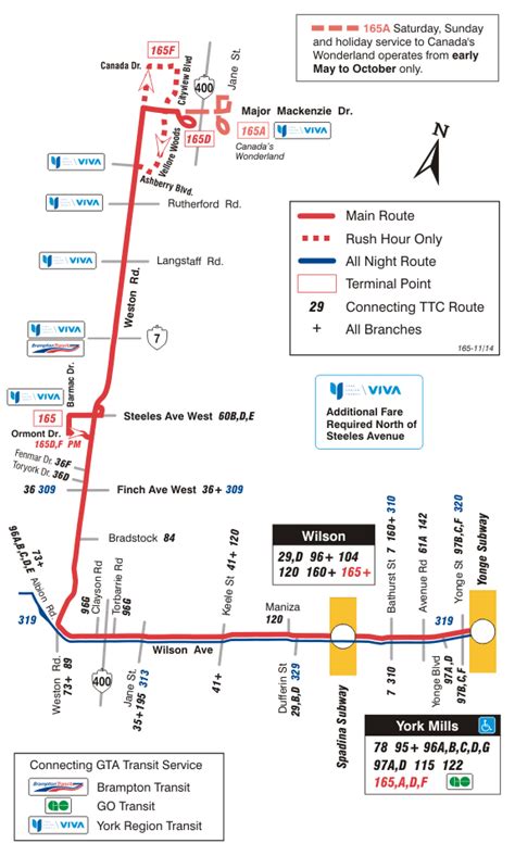 Transit Toronto Image: TTC 0000 165 Weston Road North 0 Current Map 2015