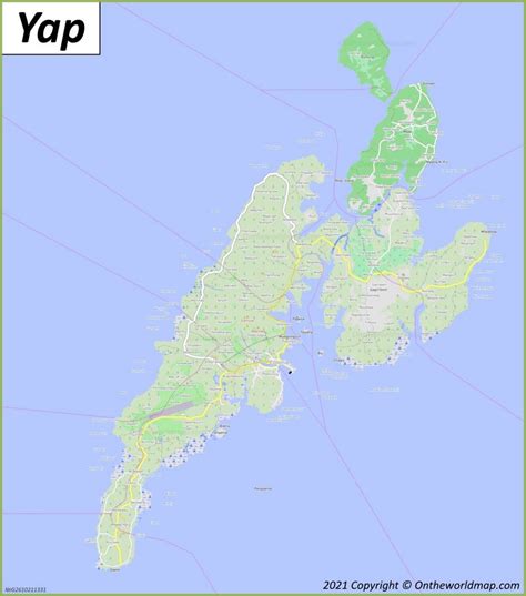 Yap Map | Micronesia | Detailed Maps of Yap Island