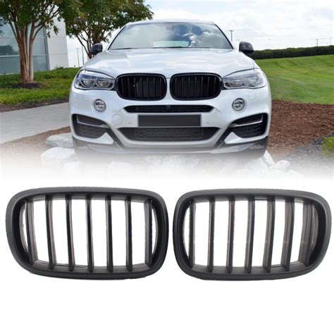 Matte Black Front Kidney Hood Grill Grille For BMW BMW F15 F16 X5 X6 2014 2017-in Racing Grills ...