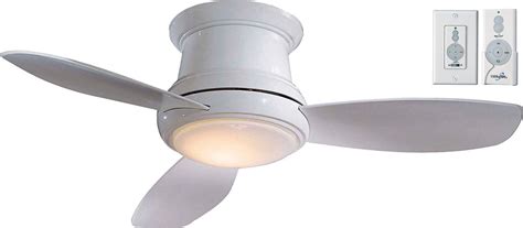 Minka Aire Concept II 44" Ceiling Fan with Remote & Wall Control Bundle - White - F518L-WHWH ...