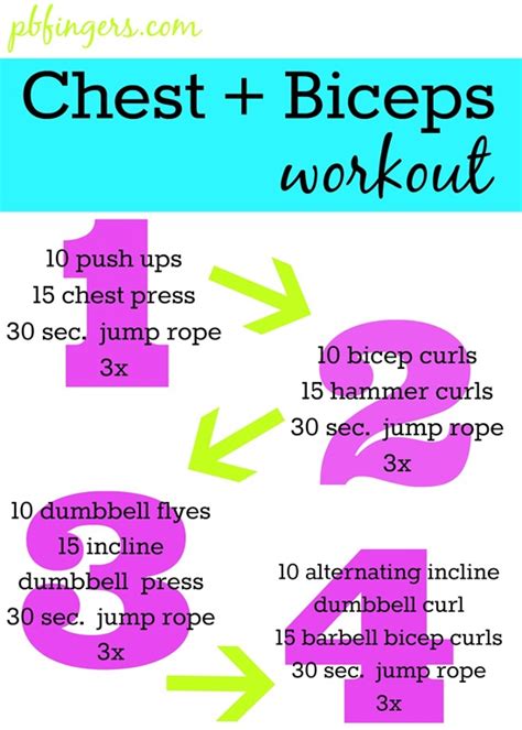 Chest + Biceps Workout - Peanut Butter Fingers