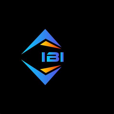 IBI abstract technology logo design on Black background. IBI creative ...