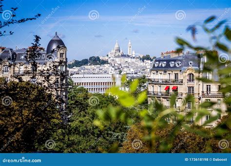 Paris City Aerial View from the Buttes-Chaumont, Paris Stock Photo ...