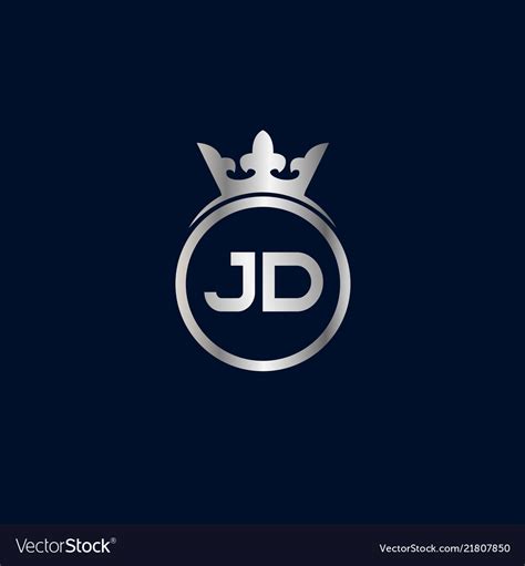 Initial letter jd logo template design Royalty Free Vector