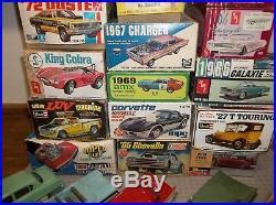 Huge Vintage Model Car Kits And Promo Lot 1970's Mpc Amt Johan Revell