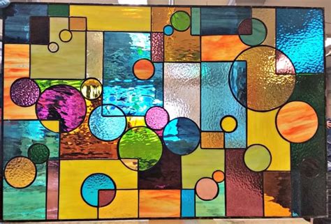 W-228 Colorful Mosaic Stained Glass Window | Etsy