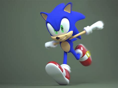 3D model Sonic the hedgehog from game rigged | CGTrader