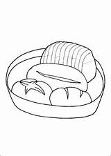 Basket Of Bread Coloring Page sketch template