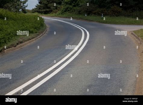 Double White Lines High Resolution Stock Photography and Images - Alamy