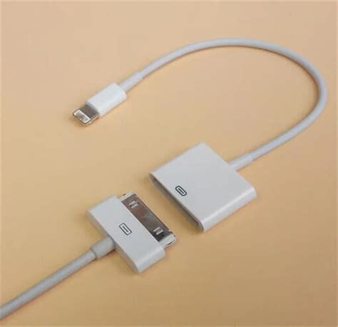 30 pin to lightning Adapter Cable For iPhone 4 4S to For iPhone 5 5S 6 6S Plus 7 iOS 8 9 10 ...