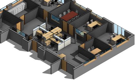 Section-View_3D-Revit-Architectural-Model-with-Custom-Revit-Families ...