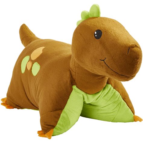 Pillow Pets 18" Brown Dinosaur Stuffed Animal Plush Toy Pillow Pet - Walmart.com - Walmart.com