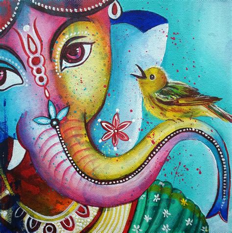 Lord Ganesha Acrylic Painting