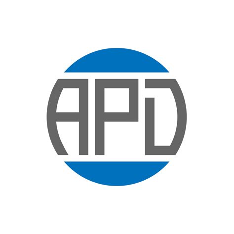 APD letter logo design on white background. APD creative initials circle logo concept. APD ...