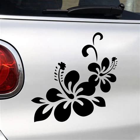 Flower Floral Auto Decal Sticker Self adhesive Car Body Window Decoration -in Car Stickers from ...