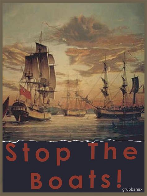 "STOP THE BOATS!" Sticker for Sale by grubbanax | Redbubble