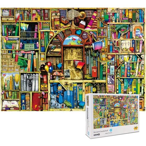 1000 Pieces Mini Jigsaw Puzzle for Kids and Adult,Ancient Bookshelf Jigsaw Puzzle Finished Size ...