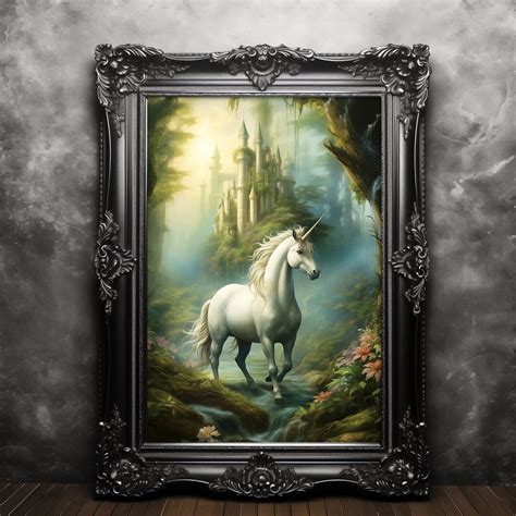 Enchanting Unicorn Fine Art Print, Dark Aesthetic Art, Dark Fantasy ...