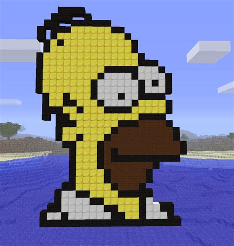 The Simpsons Pixel Art Building Ideas | Minecraft Pixel Art Building Ideas