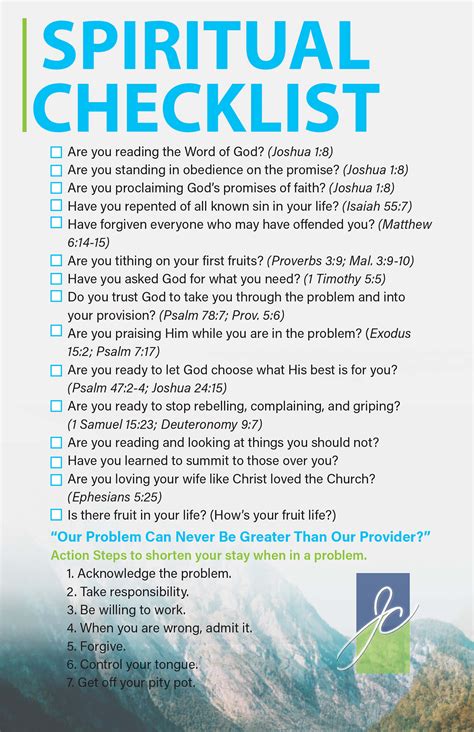 Spiritual Checklist | Journey Church