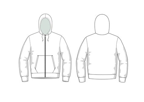 Hoodie Fashion Flat Template | Fashion design template, Hoodie fashion, Clothing sketches