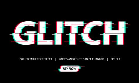 Glitch Text Effect 1181017 Vector Art at Vecteezy