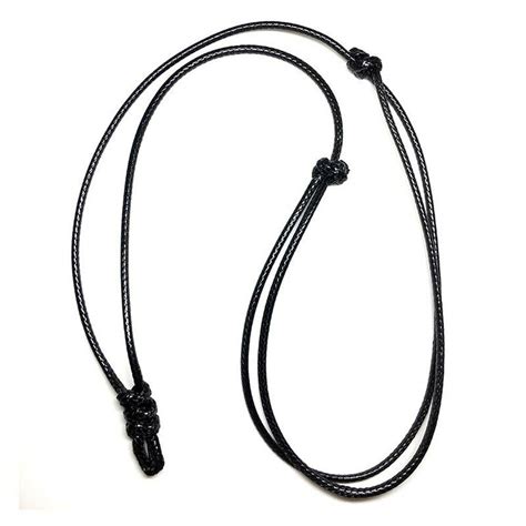 Black Leather Cord Lucky Necklace Adjustable Rope Chain Choker For DIY Pendant | eBay | Leather ...