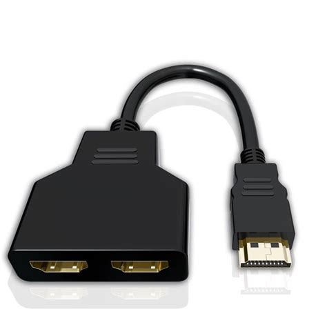 4K HDMI 2.0 Cable Splitter Adapter Converter 1 In 2 Out HDMI Male to 2 HDMI UHD - Walmart.com ...